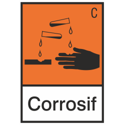Autocollant Produit Dangereux Corrosif