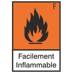 Autocollant Produit Dangereux Facilement Inflammable