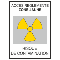 Autocollant Risque De Contamination Jaune