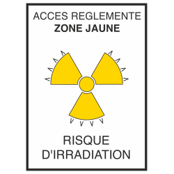 Autocollant Risque D'irradiation Jaune
