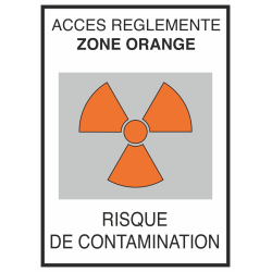 Autocollant Risque De Contamination Orange