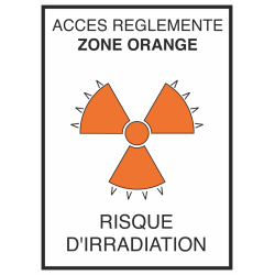 Autocollant Risque D'irradiation Orange