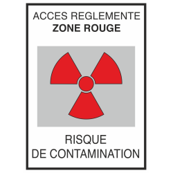 Autocollant Risque De Contamination Rouge