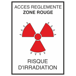 Autocollant Risque D'irradiation Rouge