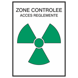 Autocollant Zone Controlée / Accès Réglementé 2