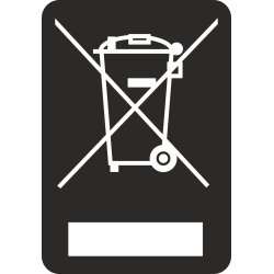 Autocollant Etiquette Weee Noir