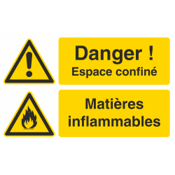 Autocollant Espace Confiné / Matières Inflammables
