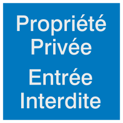 Autocollant Information Propriété Privée Interdit