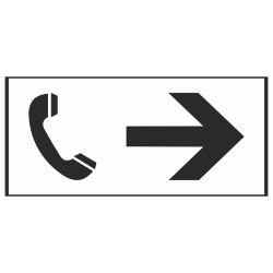 Autocollant Information Direction Téléphone