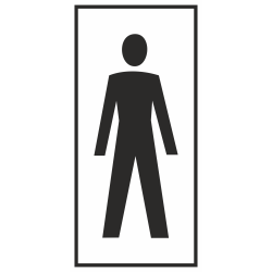 Autocollant Information Wc Hommes