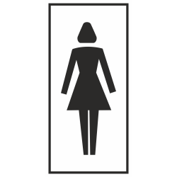 Autocollant Information Wc Femmes