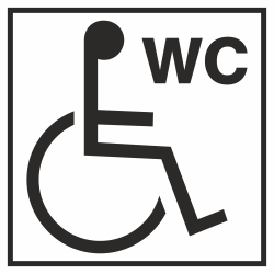 Autocollant Information Wc Handicapé