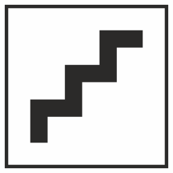 Autocollant Information Escalier
