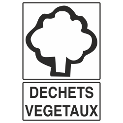 Autocollant Recyclage Déchets Végétaux