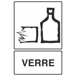 Autocollant Recyclage Verre 1