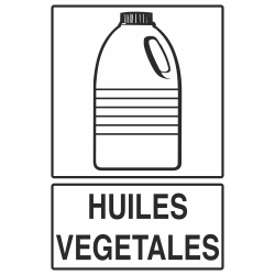 Autocollant Recyclage Huiles Végétales
