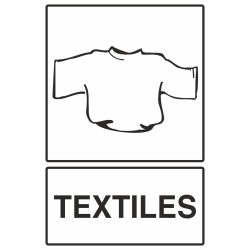 Autocollant Recyclage Textiles