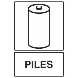 Autocollant Recyclage Piles