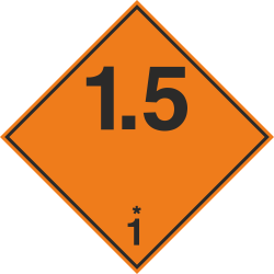 Autocollant Transport Explosif 1.5