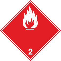 Autocollant Transport Gaz Inflammables