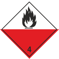 Autocollant Transport Auto-inflammables
