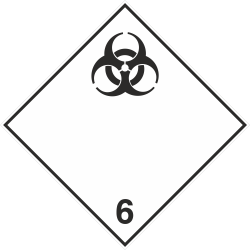 Autocollant Transport Susceptible De Produire Une Infection