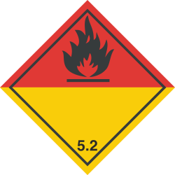 Autocollant Transport Peroxydes Organiques