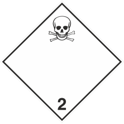 Autocollant Transport Gaz Toxiques