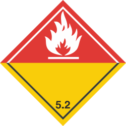 Autocollant Transport Peroxydes Organiques 2