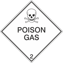 Autocollant Transport Maritime Gaz Toxiques
