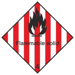 Autocollant Transport Maritime Substances Solides Combustibles