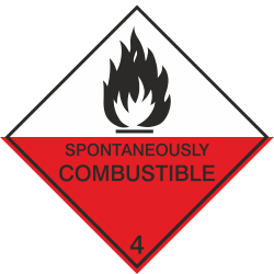 Autocollant Transport Maritime Extrêmement Inflammable