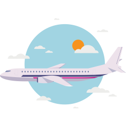 Autocollant Métier Voyage Avion