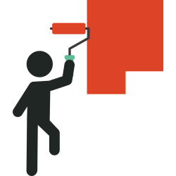 Autocollant Métier Travaux Publics Peintre