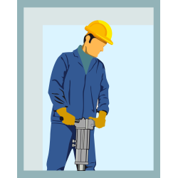 Autocollant Métier Travaux Publics Ouvrier 3