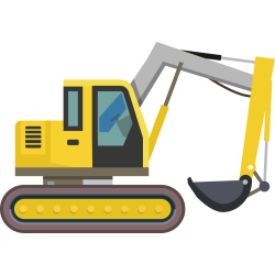 Autocollant Métier Travaux Publics Machine Chantier