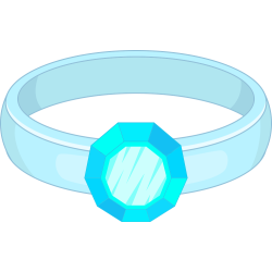 Autocollant Métier Bijoux Bague Cristal