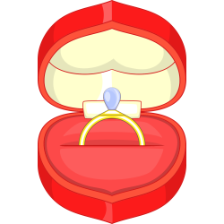 Autocollant Métier Bijoux Bague Ecrin