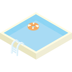 Autocollant Métier Travaux Publics Piscine 2