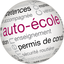 Autocollant Métier Auto Ecole Sphère