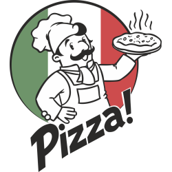 Autocollant Métier Commerçant Pizza
