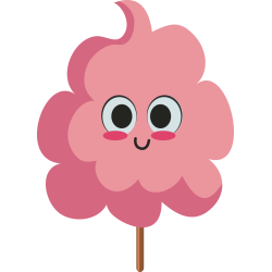 Autocollant Sucrerie Barbe à Papa