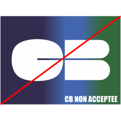 Autocollant Logo Carte Bancaire Non Acceptée