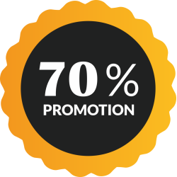 Autocollant Soldes 70% De Promotion