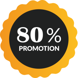 Autocollant Soldes 80% De Promotion