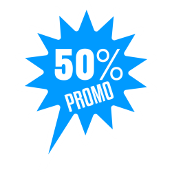 Autocollant Soldes 50% Promo