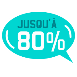 Autocollant Soldes Jusqu'à 80%