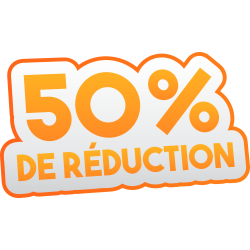 Autocollant Soldes 50% De Réduction