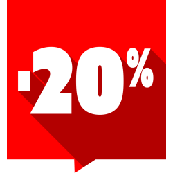 Autocollant Soldes -20% Carré Rouge 1