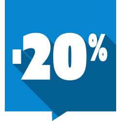 Autocollant Soldes -20% Carré Couleurs